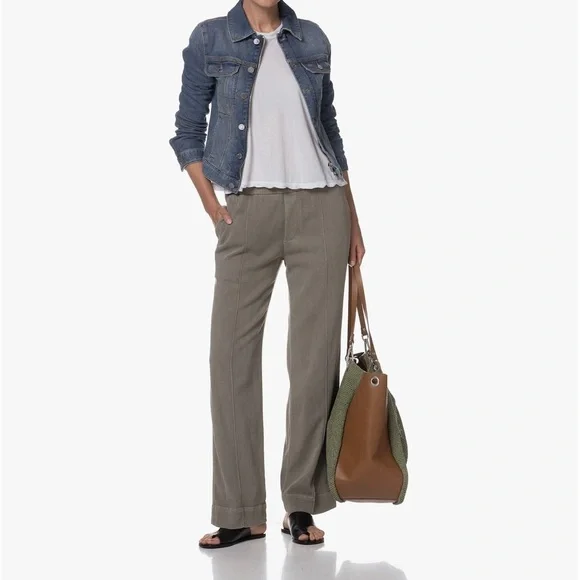 Standard James Perse Women's Matchstick 100% LINEN Straight Pants - Picture 1 of 6